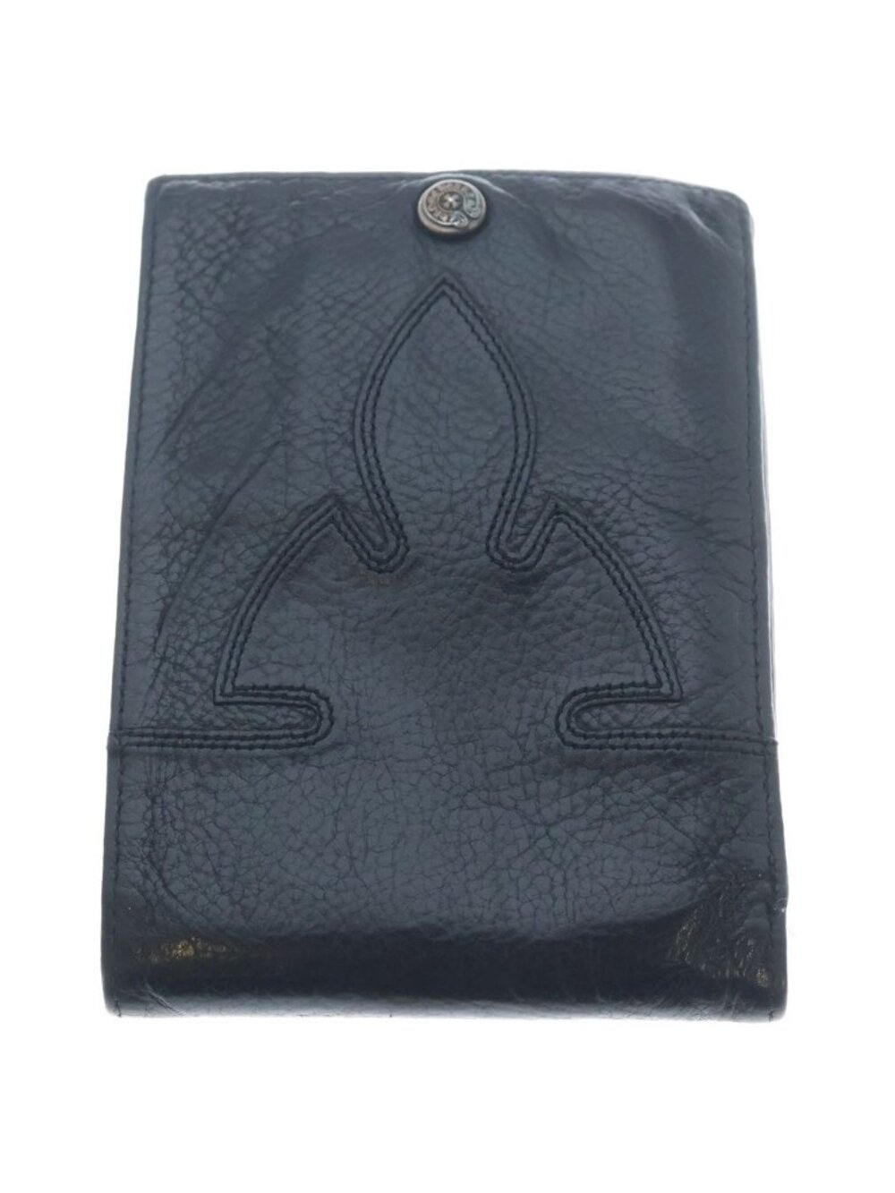 Chrome Hearts Aint Nothin 2 DO Flairnie Bifold Leather Wallet Black